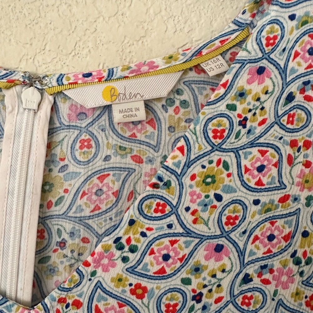 Boden Blue Floral Maxi Dress - Picture 4 of 4